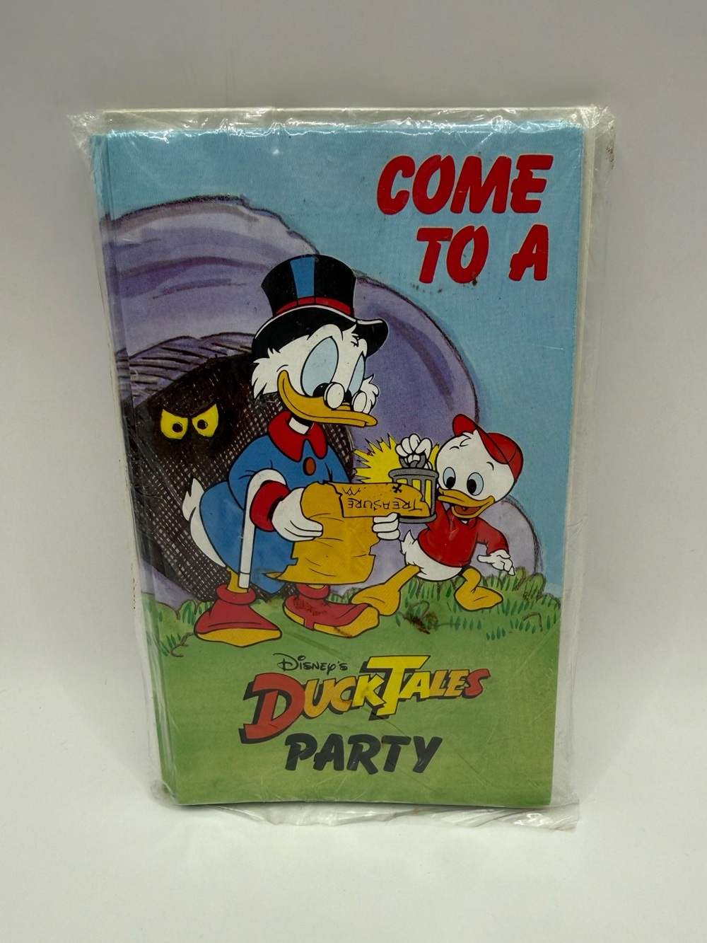 Vintage Disney DuckTales Birthday Party Invitations pk 8 1980s Sealed NOS Rare